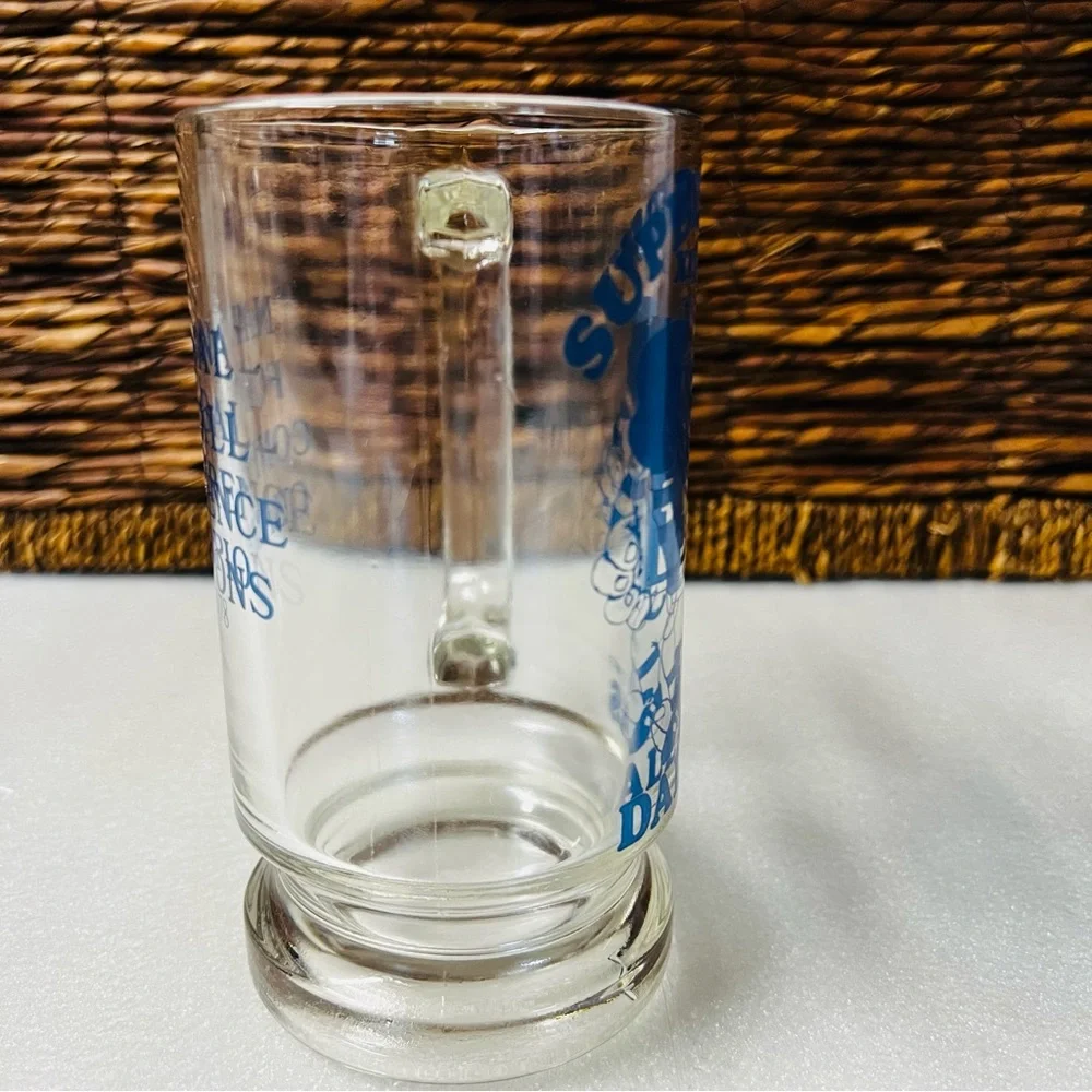 VINTAGE 1978 - 1979 Dallas Cowboys Super Bowl XIII NFC Champions Glass Beer Mug